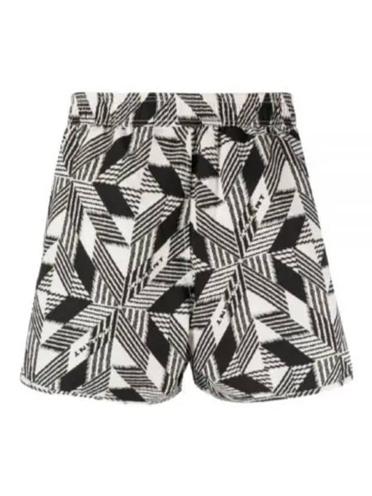 Vicente geometric print swim shorts black - ISABEL MARANT - BALAAN 1