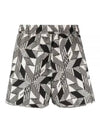 Vicente Geometric Print Swim Shorts Black - ISABEL MARANT - BALAAN 1