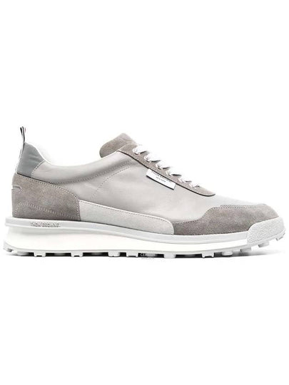 Vitello Alumni Trainer Caprede Low Top Sneakers Grey - THOM BROWNE - BALAAN 2