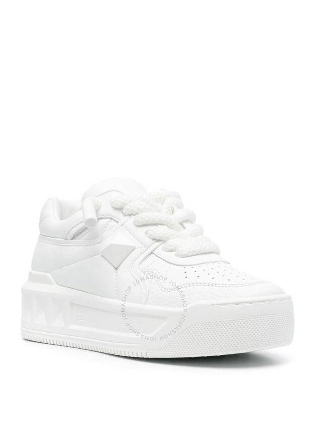 Valentino Ladies Bianco XL One Stud Low Top Sneaker Brand Size 38 US 8 - VALENTINO - BALAAN 3