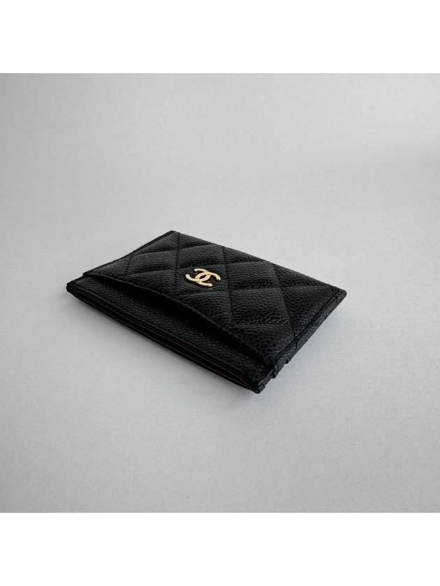 Classic card slot caviar black gold AP0213 - CHANEL - BALAAN 7