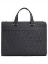 Gancini Business Leather Briefcase Black - SALVATORE FERRAGAMO - BALAAN 2