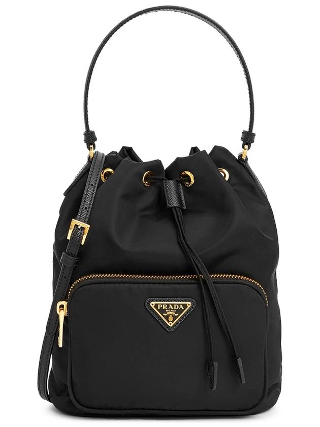 Duet Re-Nylon Bucket Bag Black Gold - PRADA - BALAAN 2