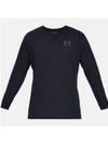 Sports Style Left Chest Long Sleeve T-Shirt Black - UNDER ARMOUR - BALAAN 2