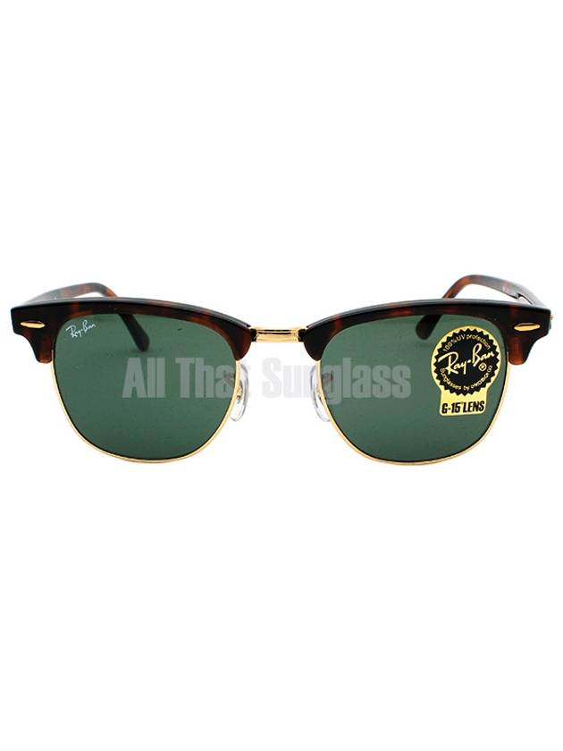 Eyewear Clubmaster Gold Metal Sunglasses Tortoise Green - RAY-BAN - BALAAN 2