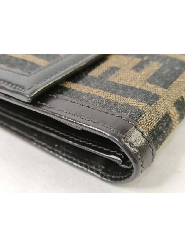 Zucca pattern brown canvas wallet - FENDI - BALAAN 2