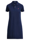 Women's Pony Logo Midi Dress Blue - POLO RALPH LAUREN - BALAAN 2