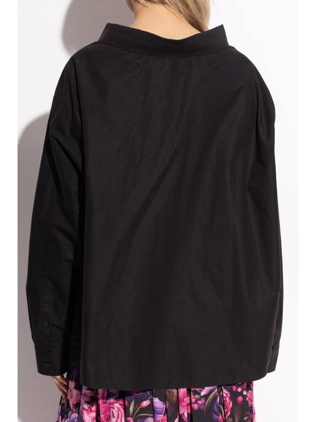 Balenciaga Asymmetrical Cut Shirt, Women's, Black - BALENCIAGA - BALAAN 4