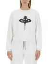 Spray ORB Logo Sweatshirt White - VIVIENNE WESTWOOD - BALAAN 2