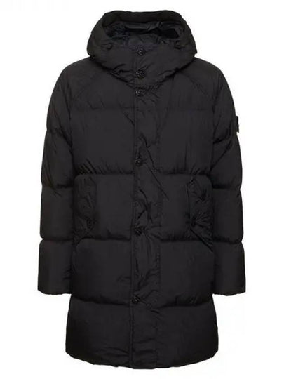 Men's Wappen Patch Crinkle Wraps Long Padding Black - STONE ISLAND - BALAAN 2