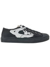 Plimsoll ORB Print Low Top Sneakers  Black - VIVIENNE WESTWOOD - BALAAN 1