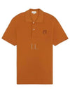 Bold Fox Head Patch Comfort Polo Shirt Orange - MAISON KITSUNE - BALAAN 2