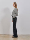 Tweed Crop Button Jacket Black - RYUL+WAI: - BALAAN 3