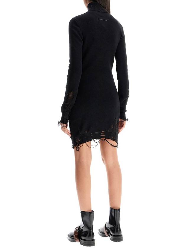 destroyed knit mini dress - MAISON MARGIELA - BALAAN 3