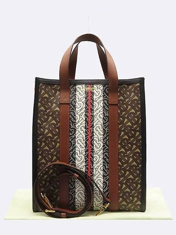 8024294 TB Monogram Canvas Small Tote Bag Shoulder Strap 2WAY - BURBERRY - BALAAN 1