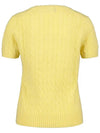 Polo Pony Cable Knit Top Yellow - POLO RALPH LAUREN - BALAAN 4