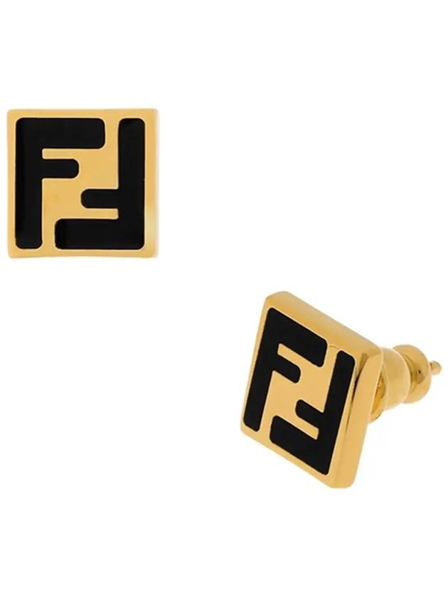 Logo Forever Earrings Gold - FENDI - BALAAN 4