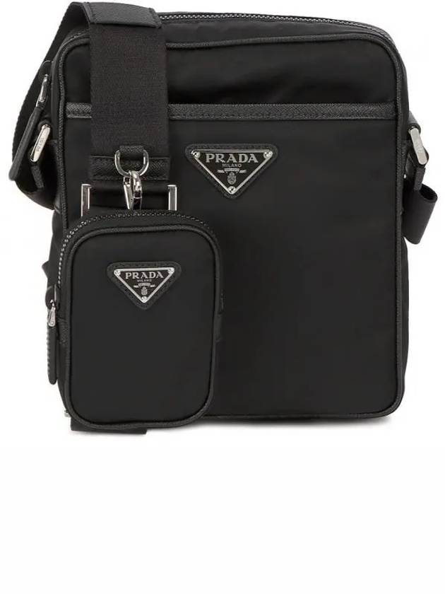 triangle logo re-nylon cross bag black - PRADA - BALAAN 2