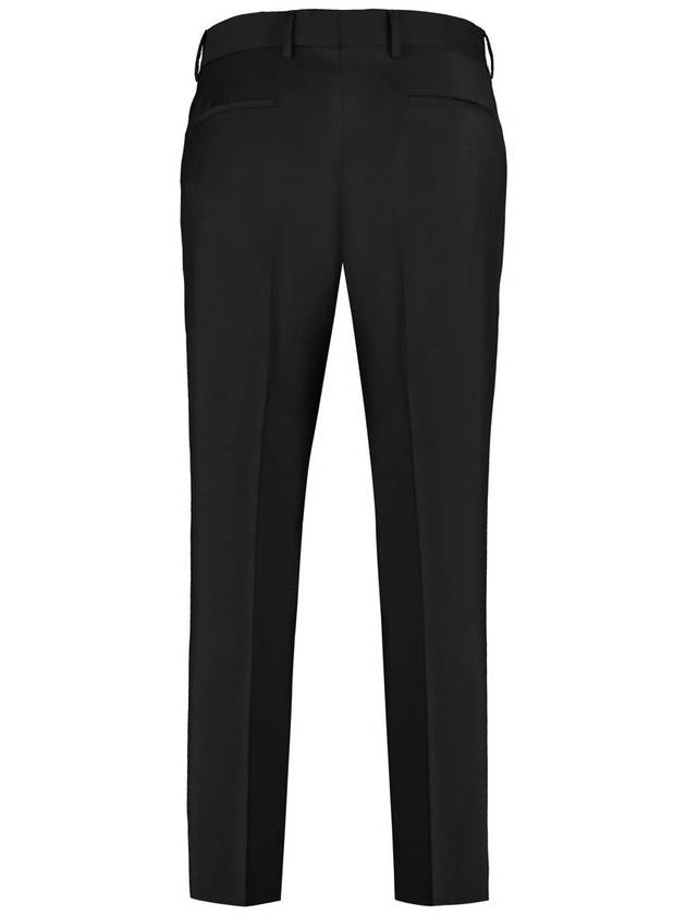 Men's Mohair Wool Straight Pants Black - PRADA - BALAAN 3