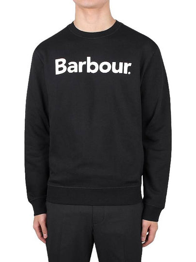 Logo Print Cotton Sweatshirt Black - BARBOUR - BALAAN 2