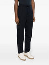 Drawstring Pleated Tapered Straight Pants Navy - BRUNELLO CUCINELLI - BALAAN 4