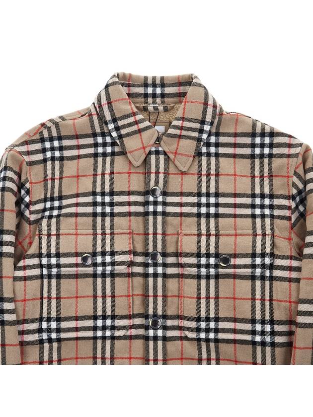 Vintage Check Wool Cotton Over Long Sleeve Shirt Archive Beige - BURBERRY - BALAAN 4