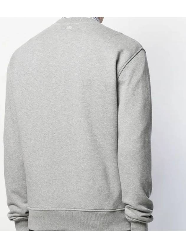 Men's Heart Logo Sweatshirt Grey - AMI - BALAAN.