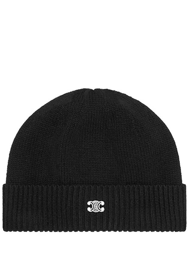 Triomphe Logo Beanie Black - CELINE - BALAAN 2