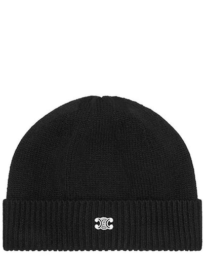 Triomphe Logo Beanie Black - CELINE - BALAAN 2