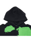 Men's Hand Print Cotton Hoodie Black - MSGM - BALAAN 4