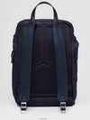 Re-Nylon Saffiano Leather Backpack Navy - PRADA - BALAAN 9