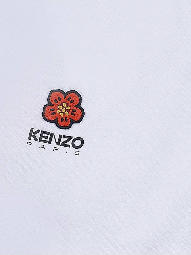 Boke Flower Embroidery Cotton Long Sleeve T-Shirt White - KENZO - BALAAN 8