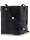 Cassette Intrecciato Leather Bucket Bag Black - BOTTEGA VENETA - BALAAN 3