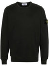 Wappen Patch Crew Neck Cotton Sweatshirt Lead Grey - STONE ISLAND - BALAAN 3