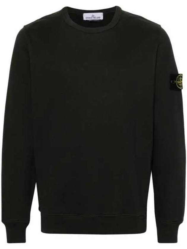 Wappen Patch Crew Neck Cotton Sweatshirt Lead Grey - STONE ISLAND - BALAAN 3