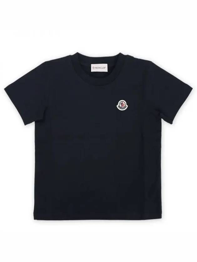 Kids Waffen Patch Round Neck Short Sleeve Navy 8C00027 83907 742 8 10A 270046 1053857 - MONCLER - BALAAN 1