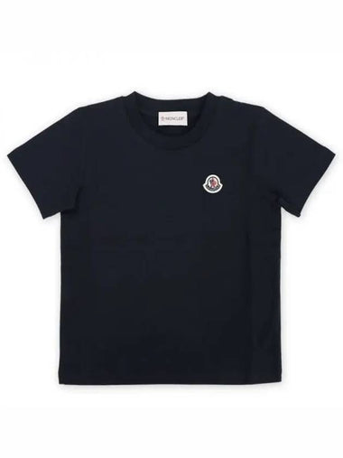 Kids Wappen Patch Round Neck Short Sleeve Navy 8C00027 83907 742 8 10A 271615 1053857 - MONCLER - BALAAN 1