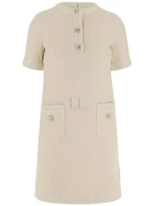 Wool Tweed Short Dress Ivory - GUCCI - BALAAN 2
