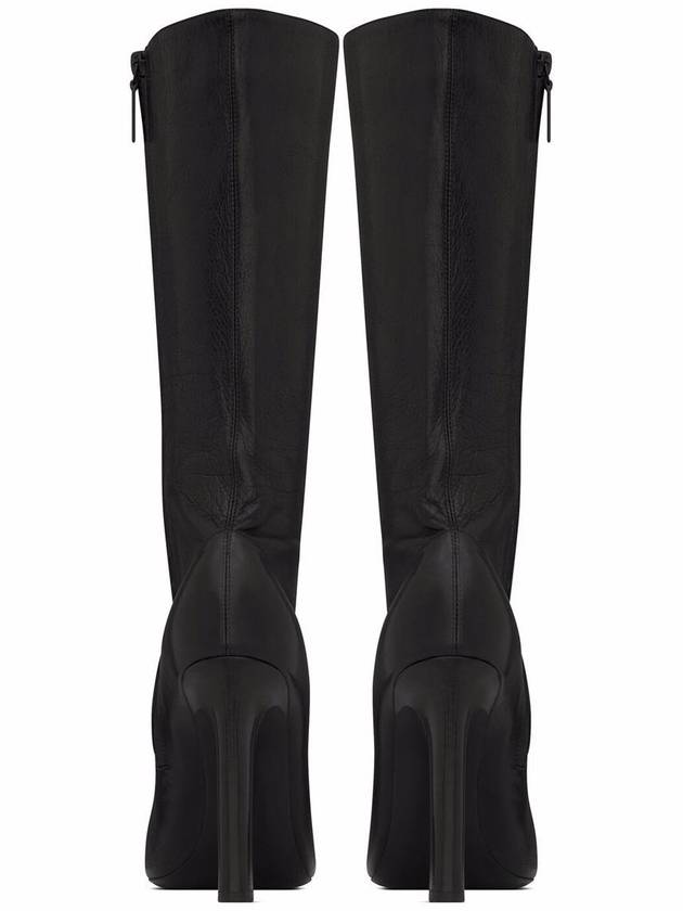 Women's Camden Heel Long Boots Black - SAINT LAURENT - BALAAN 4