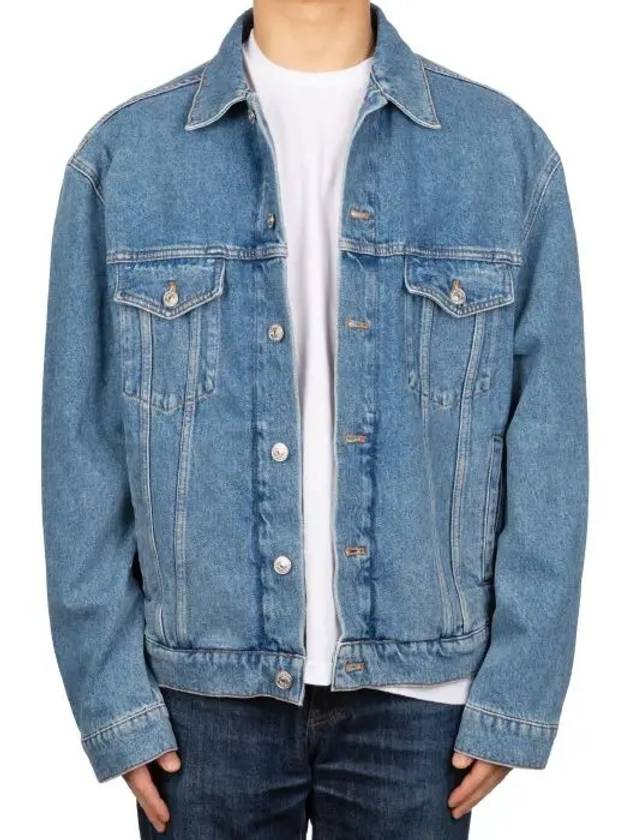 Back Logo Printing Denim Jacket Blue - BALENCIAGA - BALAAN 4