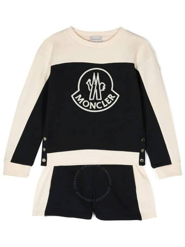 Moncler Girls Logo-Embroidered Cotton Shorts Set, Size 8 - MONCLER - BALAAN 1