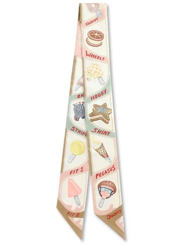 Funny Ice Cream Twilly Scarf Beige - HERMES - BALAAN 2