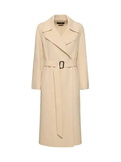 MANU Belted Wool Coat Beige 2425016041 064 - MAX MARA - BALAAN 2