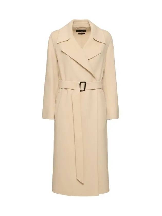 MANU Belted Wool Coat Light Beige 2425016041 064 - MAX MARA - BALAAN 2