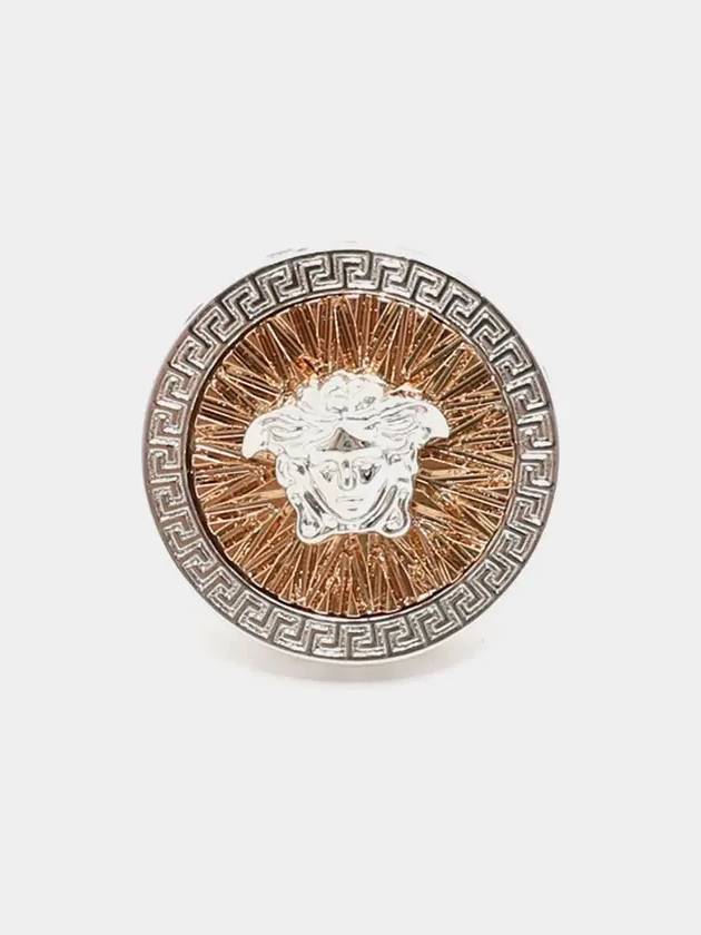 Medusa Logo Greca Crystal Ring - VERSACE - BALAAN 4