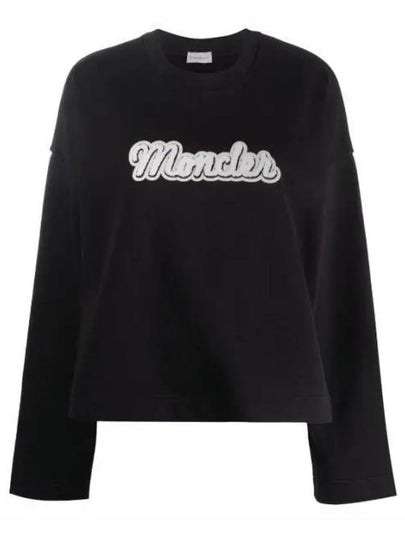 Women's Logo Cotton Sweatshirt Black - MONCLER - BALAAN 2