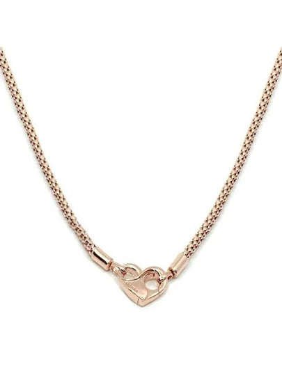 Moments Studded Chain Necklace Rose Gold - PANDORA - BALAAN 2