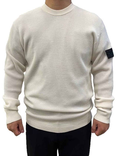 Shadow Project Wappen Patch Knit Top White - STONE ISLAND - BALAAN 2