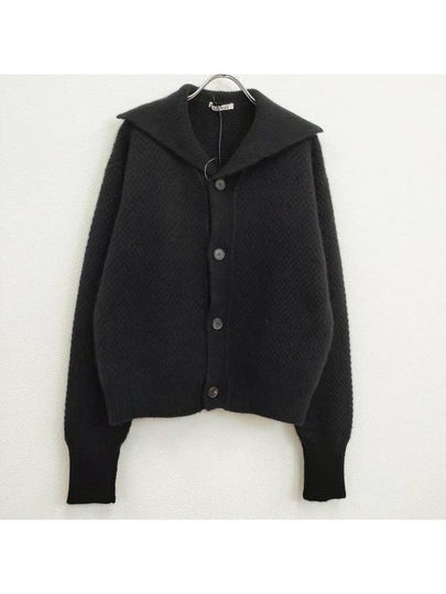 Men's Baby Cashmere Cardigan Black - AURALEE - BALAAN 2