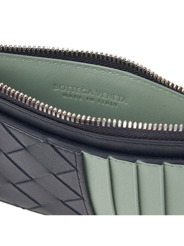 Bottega Veneta Black Green Intrecciato Long Zippered Card Holder - BOTTEGA VENETA - BALAAN 10